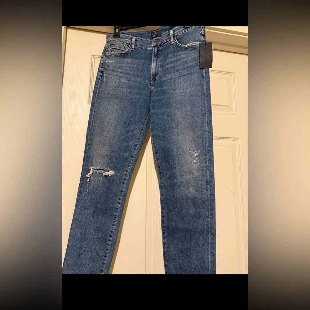 NWT Citizens of Humanity Rocket Crop in Story Mid Rise Stretch Skinny Jeans 30 - Picture 1 of 9